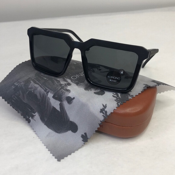 KOMONO Benicio Black Rubber/Glossy Sunglasses(NEW) - Picture 4 of 9